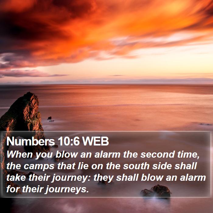 Numbers 10:6 WEB Bible Study