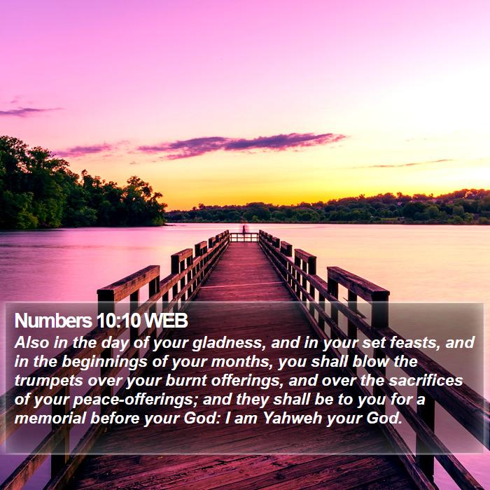 Numbers 10:10 WEB Bible Study