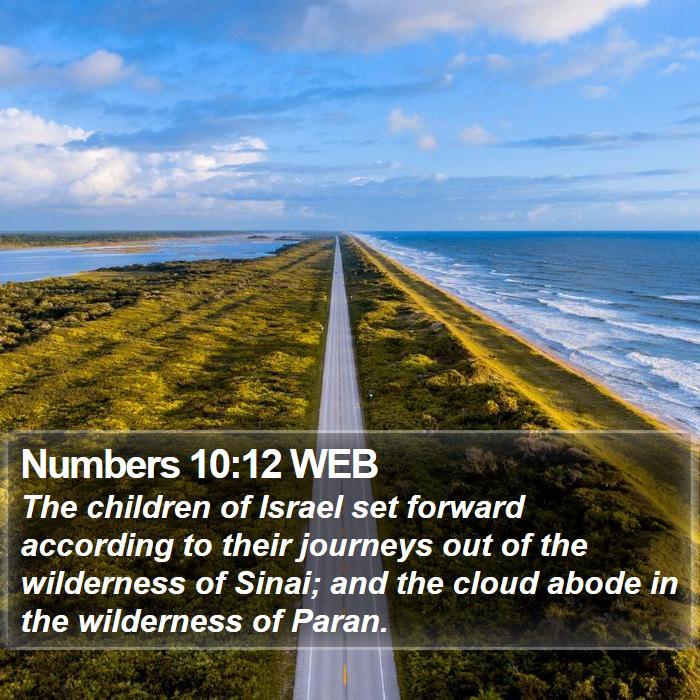 Numbers 10:12 WEB Bible Study