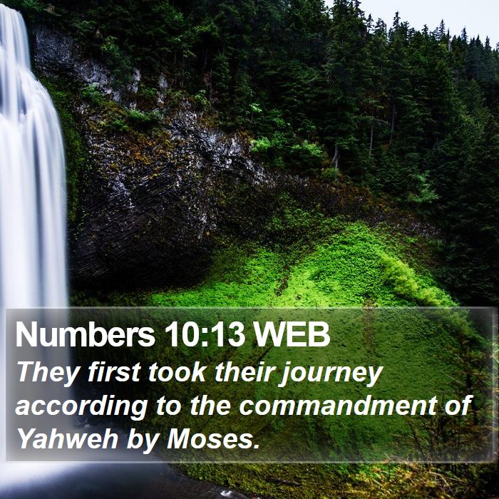 Numbers 10:13 WEB Bible Study