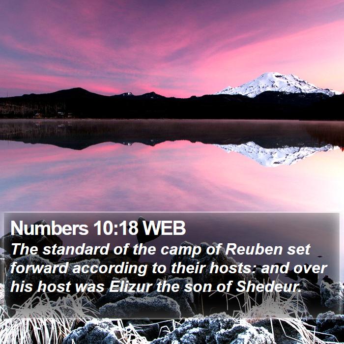 Numbers 10:18 WEB Bible Study