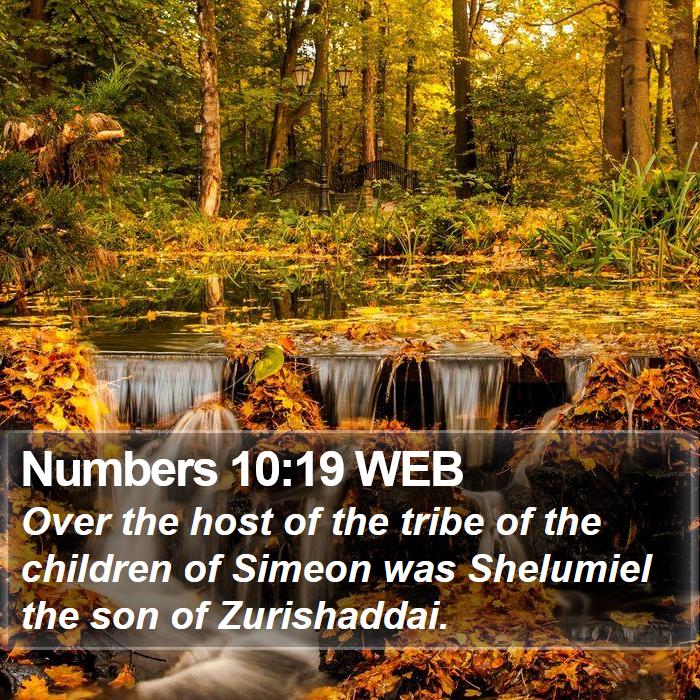 Numbers 10:19 WEB Bible Study