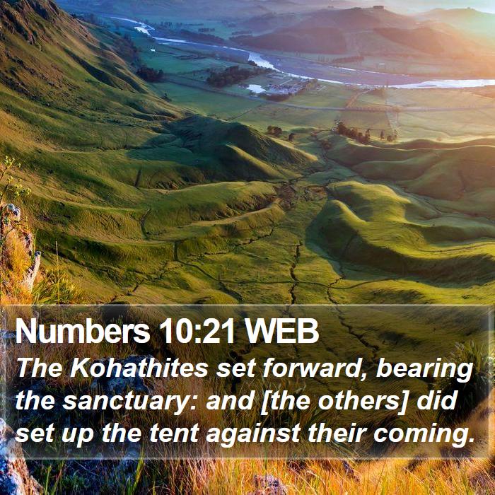 Numbers 10:21 WEB Bible Study