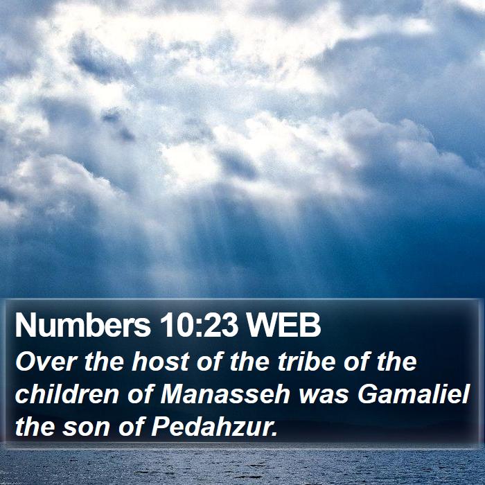 Numbers 10:23 WEB Bible Study