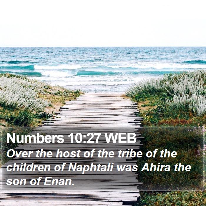 Numbers 10:27 WEB Bible Study