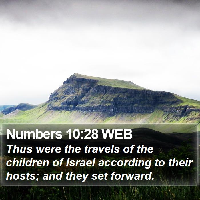 Numbers 10:28 WEB Bible Study