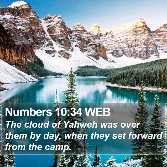 Numbers 10:34 WEB Bible Study