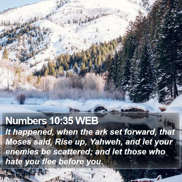 Numbers 10:35 WEB Bible Study