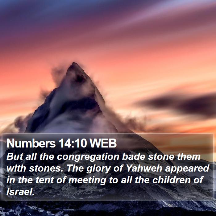 Numbers 14:10 WEB Bible Study