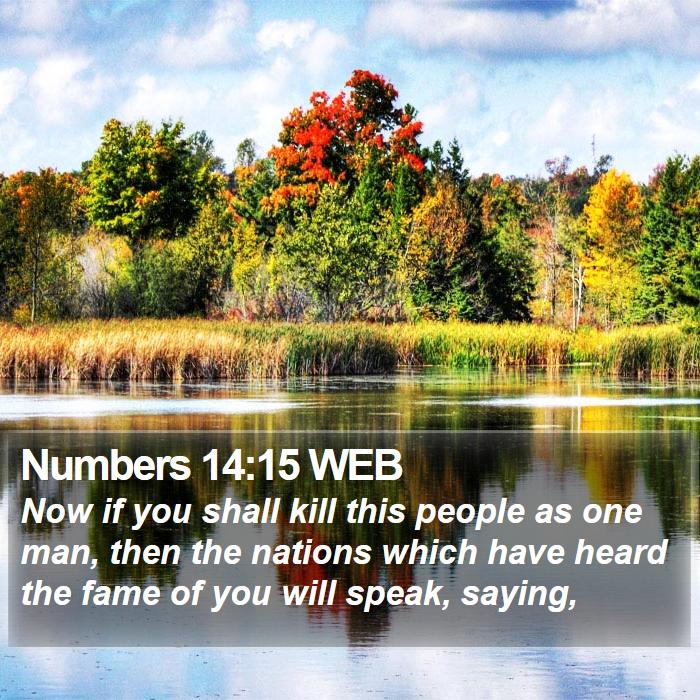 Numbers 14:15 WEB Bible Study