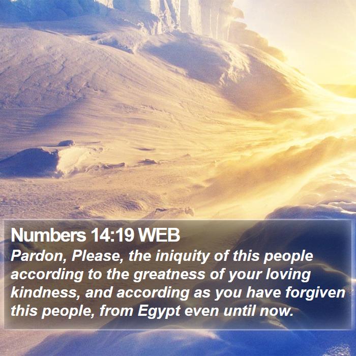 Numbers 14:19 WEB Bible Study