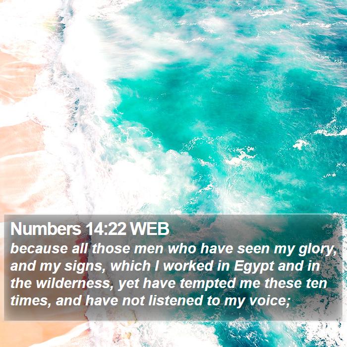 Numbers 14:22 WEB Bible Study