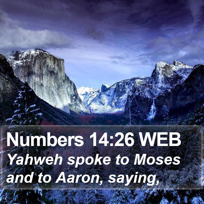 Numbers 14:26 WEB Bible Study