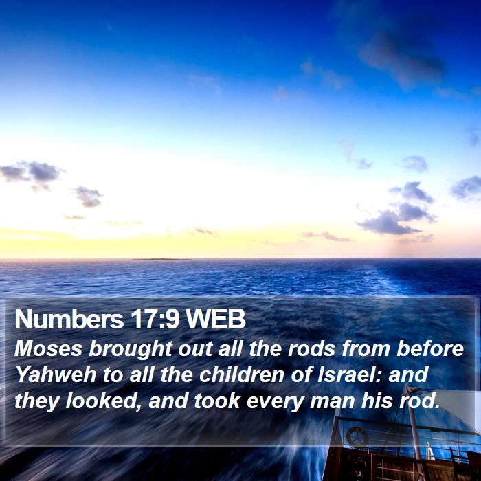 Numbers 17:9 WEB Bible Study