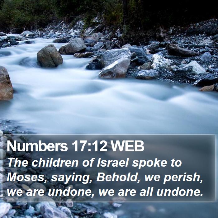 Numbers 17:12 WEB Bible Study