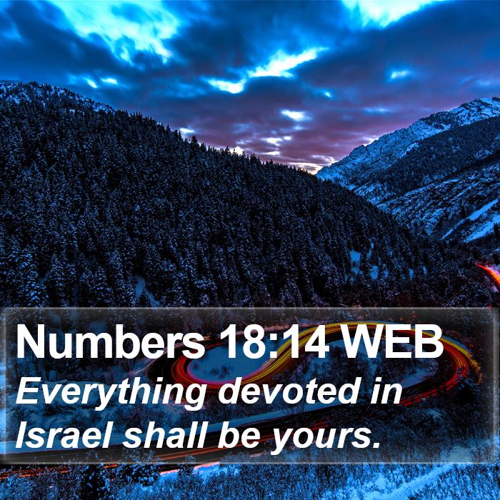 Numbers 18:14 WEB Bible Study