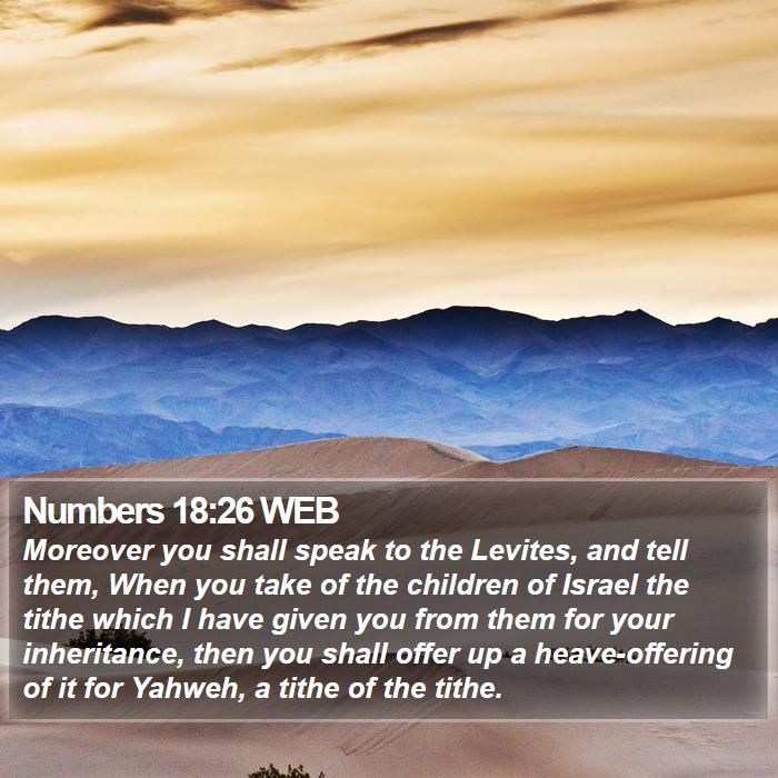 Numbers 18:26 WEB Bible Study