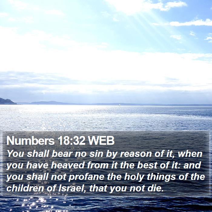 Numbers 18:32 WEB Bible Study