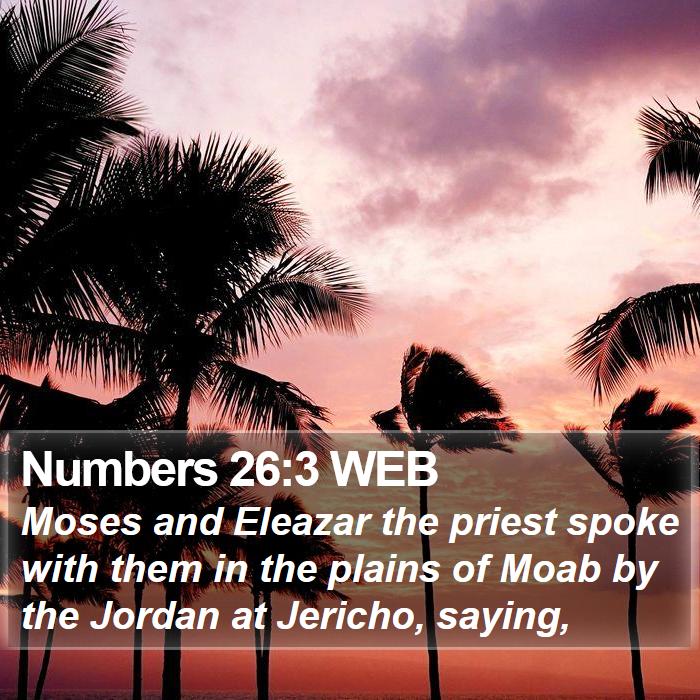 Numbers 26:3 WEB Bible Study