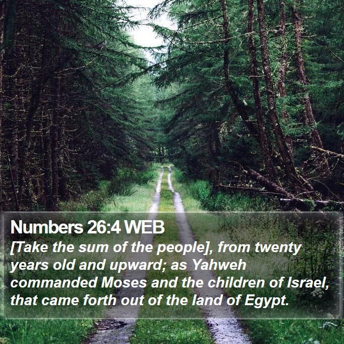 Numbers 26:4 WEB Bible Study