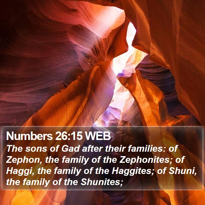 Numbers 26:15 WEB Bible Study