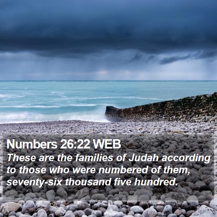 Numbers 26:22 WEB Bible Study