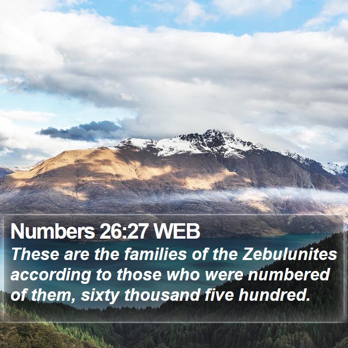 Numbers 26:27 WEB Bible Study