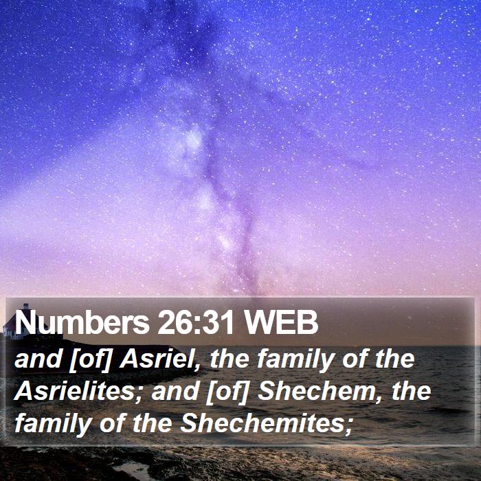 Numbers 26:31 WEB Bible Study