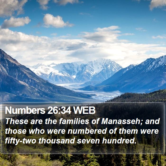 Numbers 26:34 WEB Bible Study