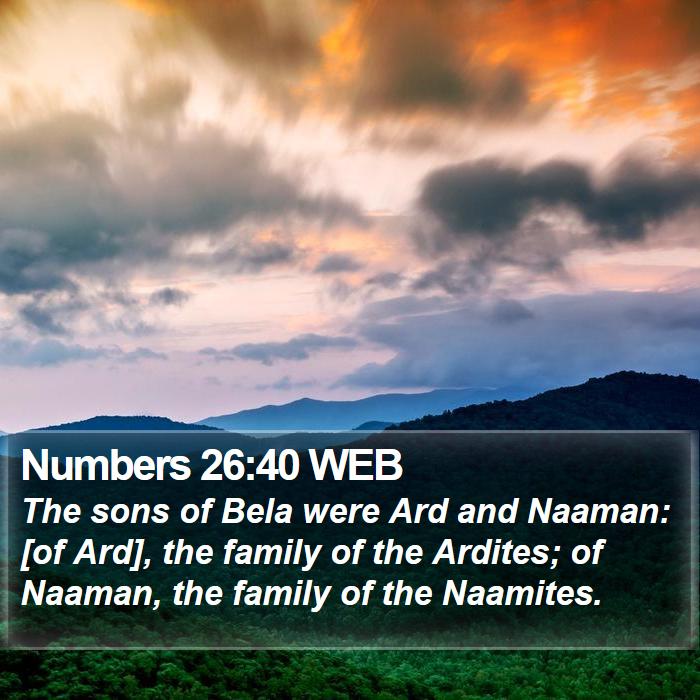 Numbers 26:40 WEB Bible Study