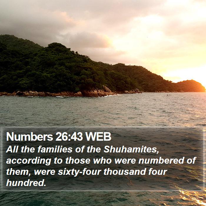 Numbers 26:43 WEB Bible Study