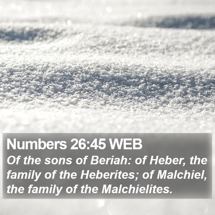 Numbers 26:45 WEB Bible Study