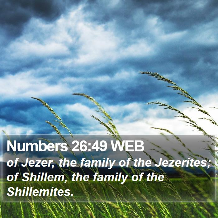 Numbers 26:49 WEB Bible Study