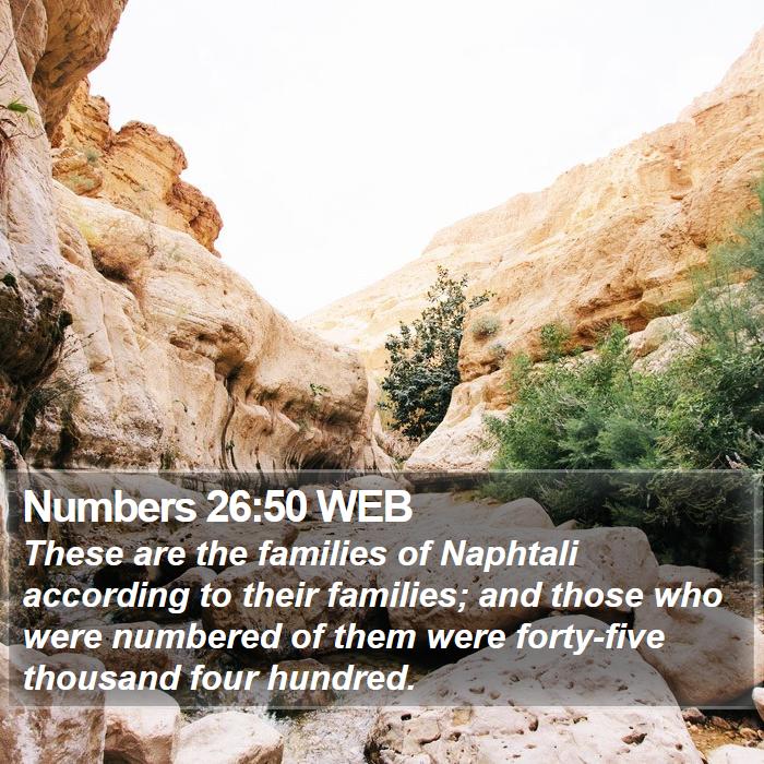 Numbers 26:50 WEB Bible Study