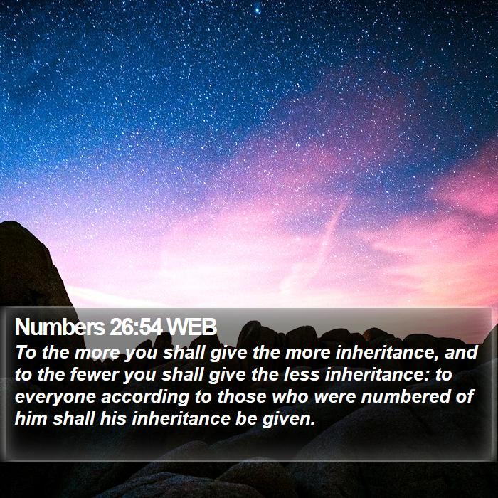 Numbers 26:54 WEB Bible Study