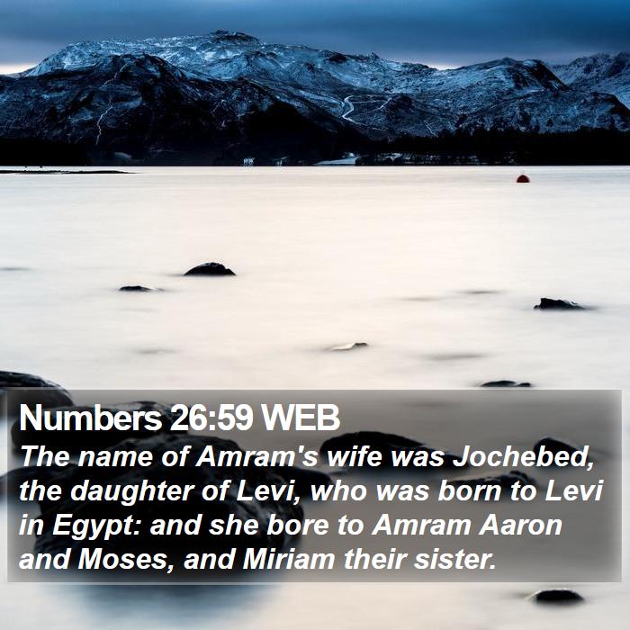 Numbers 26:59 WEB Bible Study