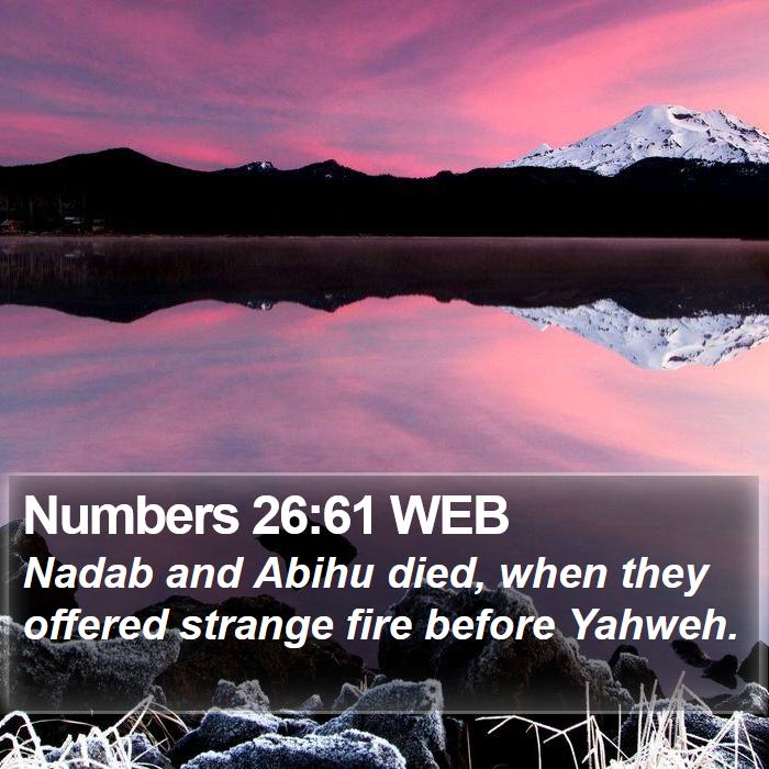 Numbers 26:61 WEB Bible Study