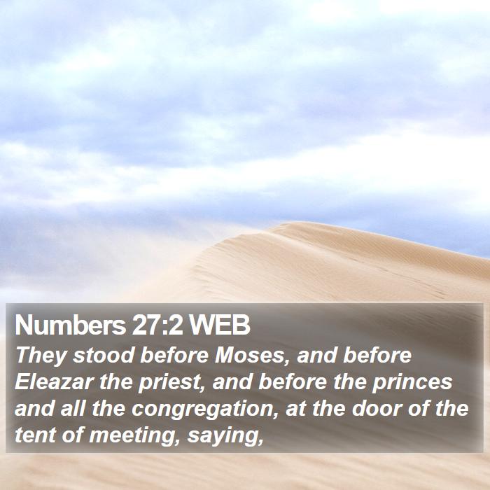 Numbers 27:2 WEB Bible Study