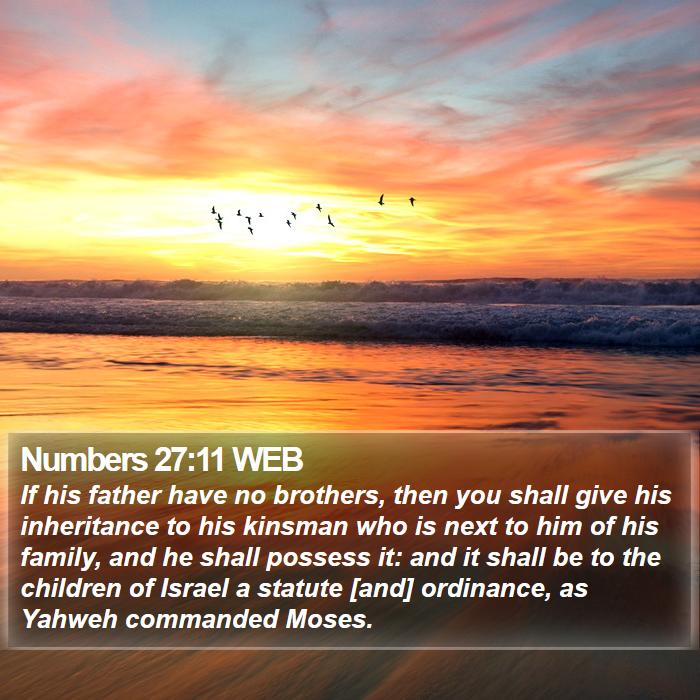 Numbers 27:11 WEB Bible Study