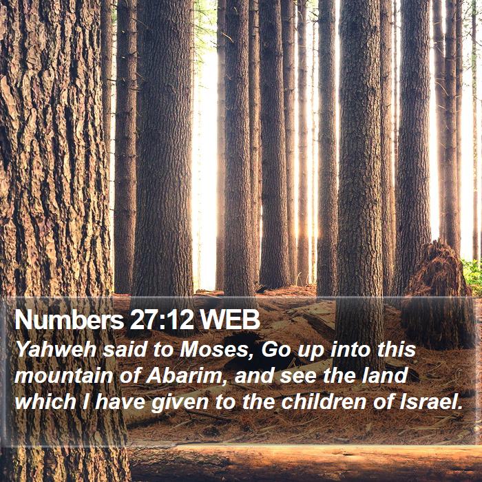 Numbers 27:12 WEB Bible Study