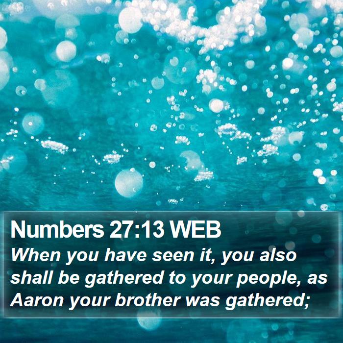 Numbers 27:13 WEB Bible Study