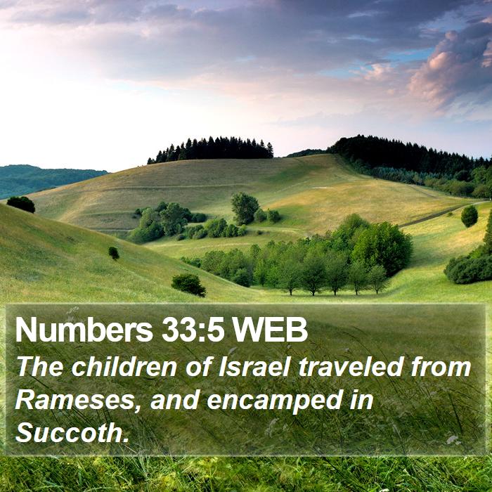 Numbers 33:5 WEB Bible Study