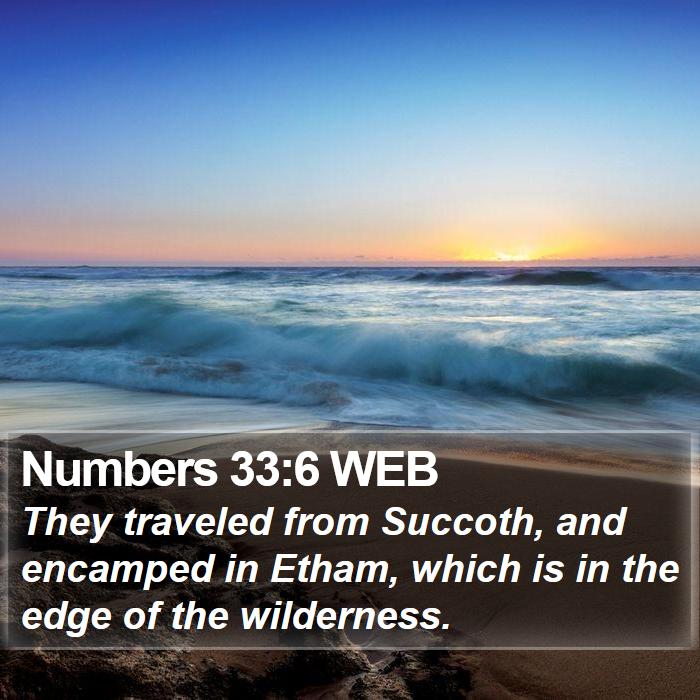 Numbers 33:6 WEB Bible Study