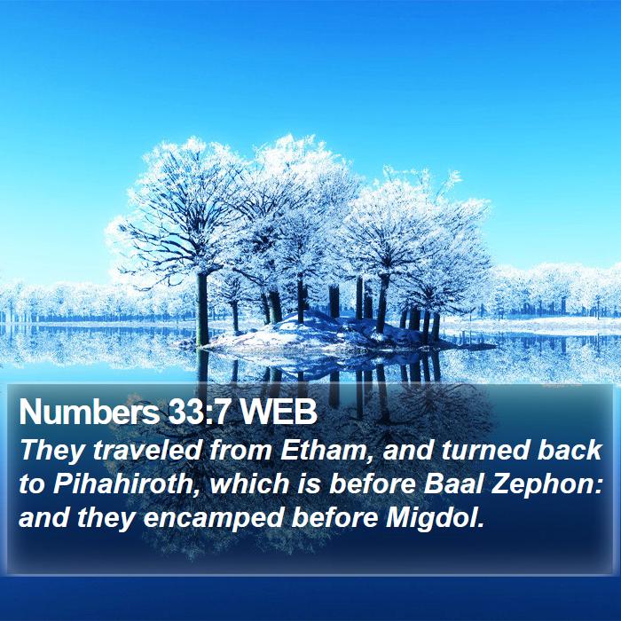 Numbers 33:7 WEB Bible Study