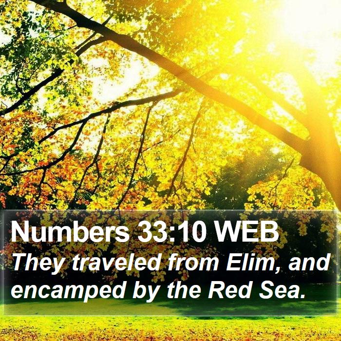 Numbers 33:10 WEB Bible Study