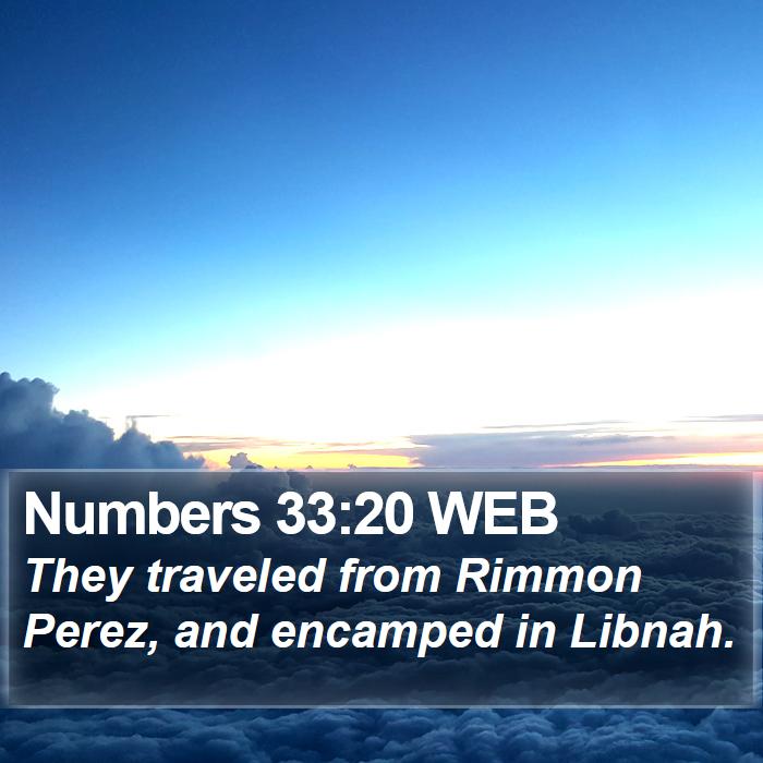 Numbers 33:20 WEB Bible Study