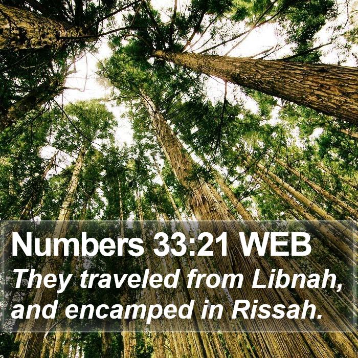 Numbers 33:21 WEB Bible Study