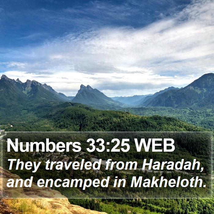 Numbers 33:25 WEB Bible Study