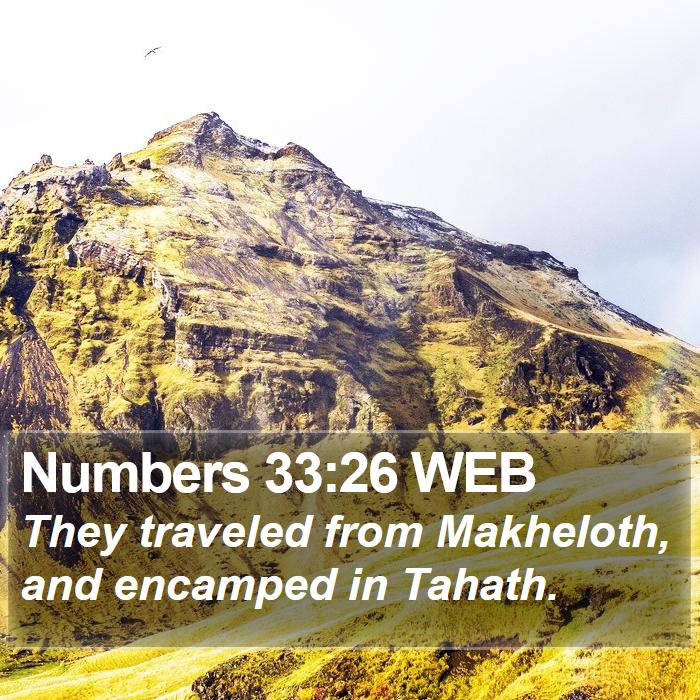 Numbers 33:26 WEB Bible Study