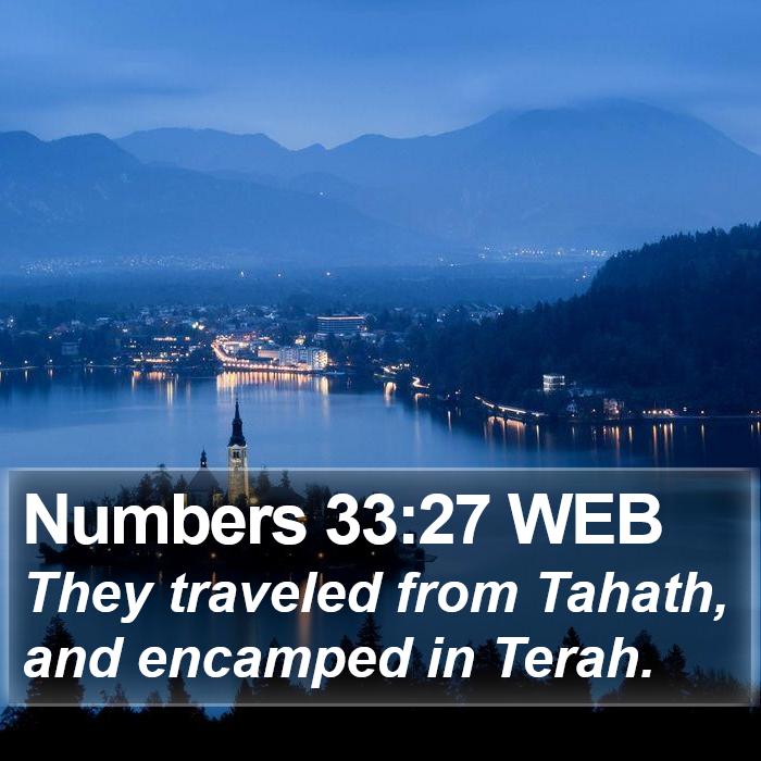 Numbers 33:27 WEB Bible Study